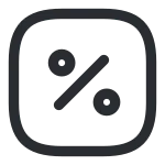 Percentage Square SVG Icon